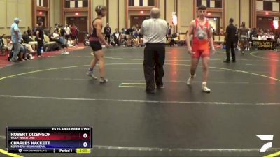 150 lbs Round 5 - Robert Dizengof, Wolf Wrestling vs Charles Hackett, Northern Delaware WA