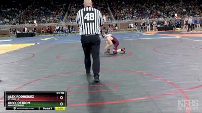 D4-113 lbs Quarterfinal - Alex Rodriguez, St Louis HS vs Onyx Ostrom, Manchester HS