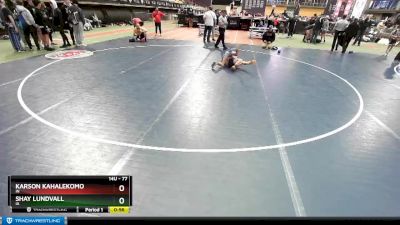 77 lbs Cons. Semi - Shay Lundvall, IA vs Karson Kahalekomo, IN