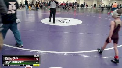 50 lbs Semis (4 Team) - Jonathan Bennett, LSH vs Beau Amsden, Springfield