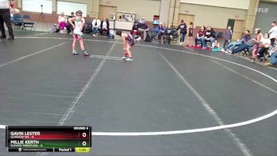 48 lbs Round 4 (8 Team) - Gavin Lester, Glasgow WA vs Millie Kerth, Elevate Wrestling