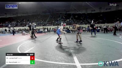 120 lbs Consi Of 8 #1 - Michael Lonechief, Pawnee Black Bear Wrestling vs Henry Hanzlicek, Smith Wrestling Academy