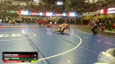 A - 285 lbs Quarterfinal - Brody Vandyke, Laurel vs Holden Meged, Custer Co. (Miles City)