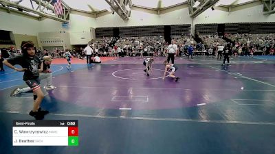 67-J lbs Semifinal - Chael Wawrzynowicz, MarcAurele Youth vs Johnathan Beattes, Orchard South WC