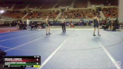 D2-106 lbs Quarterfinal - Alexander Davidson, Horizon vs Michael Corrow, Flowing Wells High School