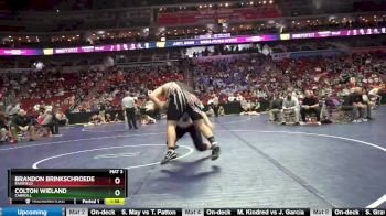 2A-285 lbs Cons. Round 2 - Brandon Brinkschroeder, Fairfield vs Colton Wieland, Carroll