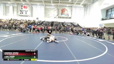 124 lbs Champ. Round 1 - Andrew Aparo, Victor Wrestling Club vs Luke Dakin, Club Not Listed