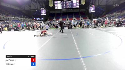 100 lbs Cons 8 #1 - Ava Peters, Wisconsin vs Payton Gines, Utah