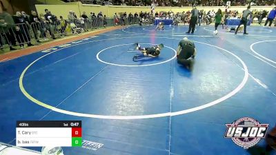 40 lbs Semifinal - Taylor Cary, Owasso Takedown Club vs Braxson Bas, Topeka Blue Thunder