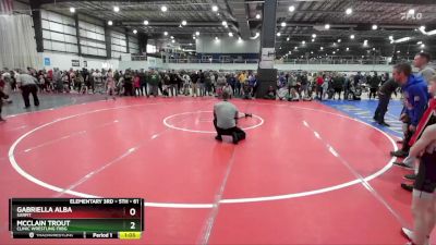 61 lbs Champ. Round 1 - Mcclain Trout, Clinic Wrestling FXBG vs Gabriella Alba, SARfit