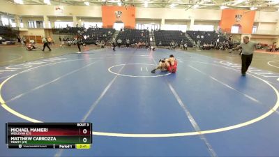 133 lbs Champ. Round 1 - Matthew Carrozza, Trinity (CT) vs Michael Manieri, Wesleyan (CT)