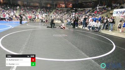 75 lbs Round Of 16 - Rhyder Sutherland, Pawhuska Elks Takedown vs Ewan Hunter, Owasso Takedown Club