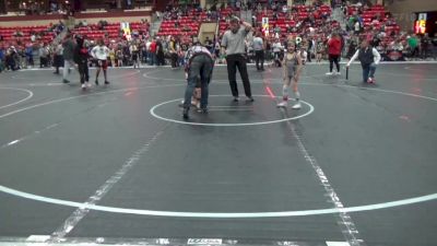 52 lbs 5th Place Match - Kashton Van Asdale, Team Haysville Wrestling Club vs Blake Lehl, Team Of Hard Knox