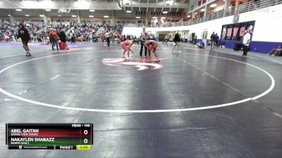 149 lbs Champ. Round 1 - Abel Gaitan, Grand View (Iowa) vs Nakaylen Shabazz, Baker (Kan.)