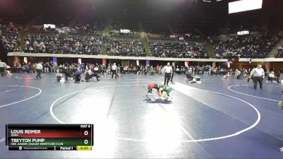 78 lbs Cons. Round 2 - Treyton Pump, CRK Junior Cougar Wrestling Club vs Louis Reimer, Iowa