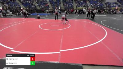 140 lbs Quarterfinal - Nowledge Harris, Fort Morgan Wrestling Club vs Austin Knox, Sedgwick County