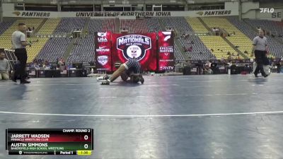 165 lbs Champ. Round 2 - Austin Simmons, Bakersfield High School Wrestling vs Jarrett Wadsen, Pinnacle Wrestling Club