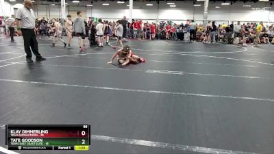 88 lbs Round 3 (8 Team) - Klay Dimmerling, Team Germantown vs Tate Goodson, Terps East Coast Elite