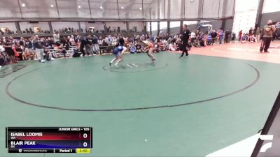 105 lbs Champ. Round 1 - Isabel Loomis, WA vs Blair Peak, OK