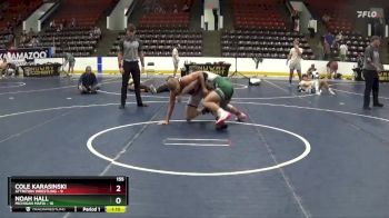 155 lbs Finals (8 Team) - Cole Karasinski, Attrition Wrestling vs Noah Hall, Michigan Mafia