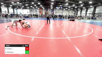 120 lbs Consi Of 64 #1 - Brady Creps, OH vs Seth McGrew, RI