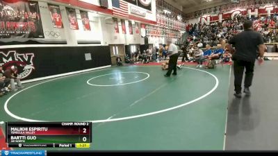 132 lbs Champ. Round 2 - Bartti Guo, JW North vs Malikhi Espiritu, Temecula Valley