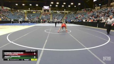 105 lbs Champ. Round 1 - Kimberly Rodriguez, Topeka-Highland Park vs Anahi Cervantes, Garden City