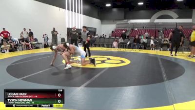 139 lbs Round 1 (8 Team) - Tyson Newman, Thorn Wrestling (MN) vs Logan Haer, Junior Terps Xtreme (MY)