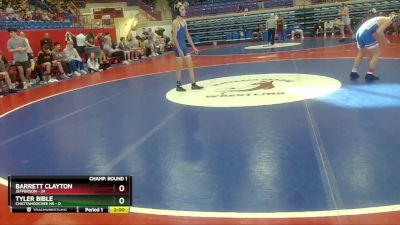 106 lbs Round 1 (16 Team) - Barrett Clayton, Jefferson vs Tyler Bible, Chattahoochee HS