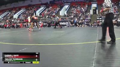 150 lbs Quarterfinals (8 Team) - Darnell Mack, Whitehall HS vs Trevor Thorbahn, Gladstone HS