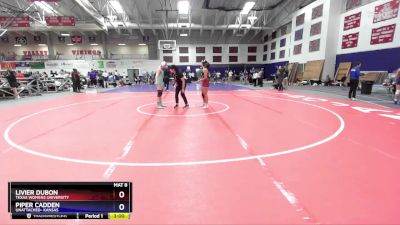 130 lbs Champ. Round 1 - Livier Dubon, Texas Womens University vs Piper Cadden, Unattached- Kansas