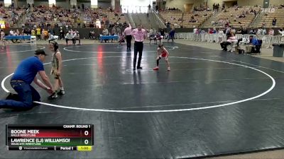 55 lbs Champ. Round 1 - Boone Meek, Halls Wrestling vs Lawrence (Lj) Williamson, Wildcats Wrestling