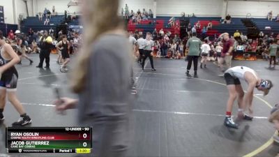 90 lbs Round 1 - Ryan Osolin, Chapin Youth Wrestling Club vs Jacob Gutierrez, Cane Bay Cobras