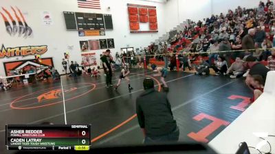 53 lbs Semifinal - Caden LaTray, Lander Tiger Tough Wrestling vs Asher Redder, Powell Wrestling Club