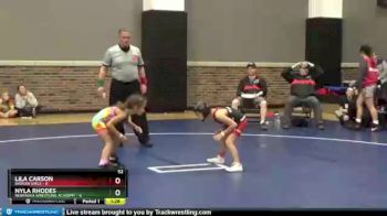 52 lbs Round 5 (12 Team) - Lila Carson, Badger Girls vs Nyla Rhodes, Nebraska Wrestling Academy
