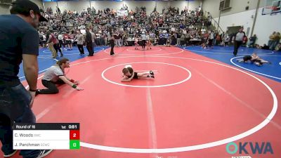 52 lbs Round Of 16 - Conner Woods, Salina Wrestling Club vs Jhett Parchman, Dark Cloud Wrestling Club