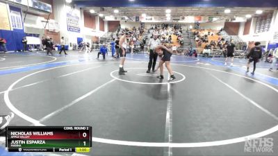 190 lbs Cons. Round 2 - Justin Esparza, Marina vs Nicholas Williams, Apple Valley