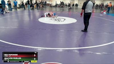 70 lbs Placement (4 Team) - Brayvon Mueller, LSH vs Roy Popowski, Canby