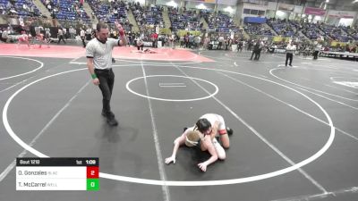 85 lbs Quarterfinal - Onofre Gonzales, Black Fox Wrestling Academy vs Treyden McCarrel, Wellington Eagles