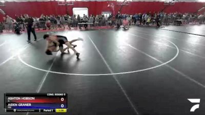 126 lbs Cons. Round 5 - Ashton Hobson, IL vs Aiden Graner, MN