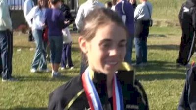 FloFrosh of the Year Allie McLaughlin gets her award 2009 NCAA XC Championships