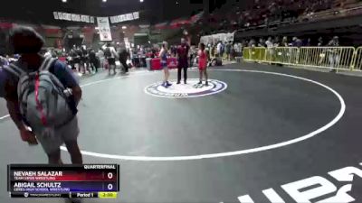 127 lbs Quarterfinal - Nevaeh Salazar, Team Viper Wrestling vs Abigail Schultz, Ceres High School Wrestling