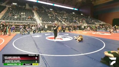 86 lbs Semifinal - Kyland Kienlen, Worland Wrestling Club vs Wesston Allen, Glenrock Wrestling Club