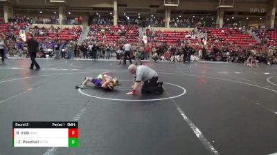 73 lbs Round 2 - Za`Aurby Paschall, Ark City Takedown Wrestling Cl vs BryLee Irsik, Nebraska Wrestling Academy