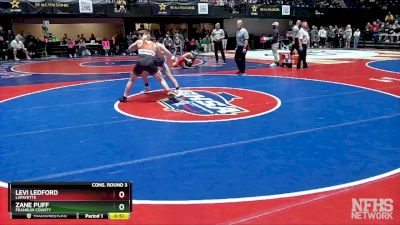 3A-165 lbs Cons. Round 3 - Levi Ledford, LaFayette vs Zane Puff, Franklin County