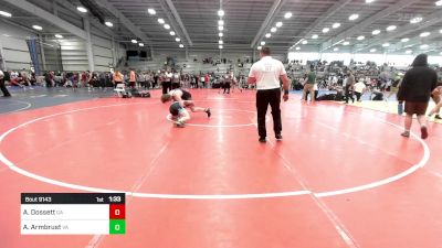 182 lbs Quarterfinal - Alexander Dossett, GA vs Aidan Armbrust, VA