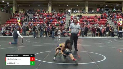 61 lbs 1st Place Match - Caizer McElroy, Garden City Wrestling Club vs Joseph Kidwell, Team Tulsa Wrestling Club