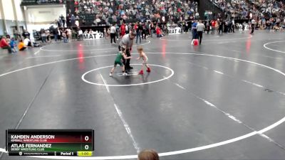 37 lbs Round 3 - Kamden Anderson, Kimball Wrestling Club vs Atlas Fernandez, Derby Wrestling Club