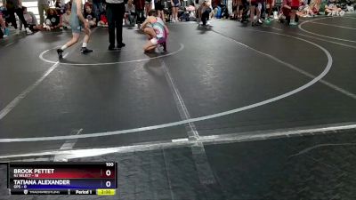 100 lbs Round 1 (4 Team) - Brook Pettet, NJ Select vs Tatiana Alexander, GPS