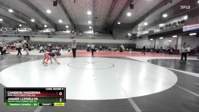 100 lbs Cons. Round 5 - Cameron Madderra, Nixa Youth Wrestling-AAA  vs Jagger Llewellyn, Macon Youth Wrestling-AA 